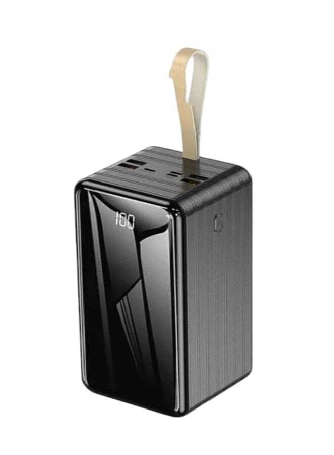 Denx 100000mAh Quick Charging Power Bank – 22.5W USB-C PD Output, Multi-Port Portable Battery Pack with Premium Black & Wooden Finish for Phones, Tablets & USB Devices - Image 3